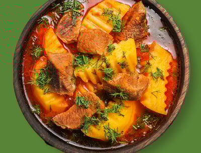 Semaglutide Recipe: Beef and Veggie Stew with Herbs and Tomato Broth