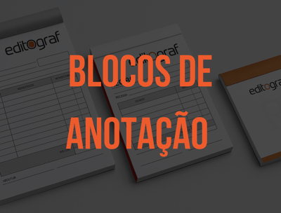 Blocos de anotação personalizados impressos pela Editograf.