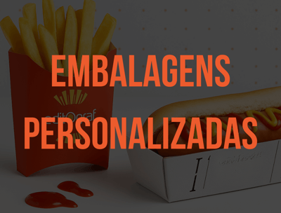 Embalagens personalizadas para fast food produzidas pela Editograf.