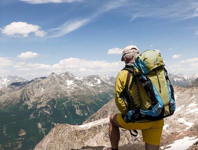 aktiv sein und Berge besteigen