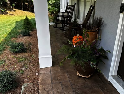 custom front porch stamped concrete huntsville alabama