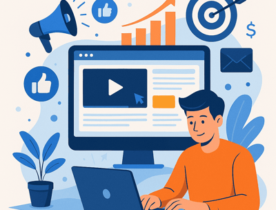 Digital marketing services including SEO, social media, PPC, and email campaigns for business growth