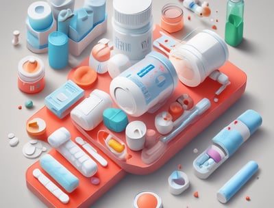 A black and white image shows multiple boxes with Chinese text printed on them, suggesting they are pharmaceutical products. The focus is on the packaging information which includes dosage and usage instructions.