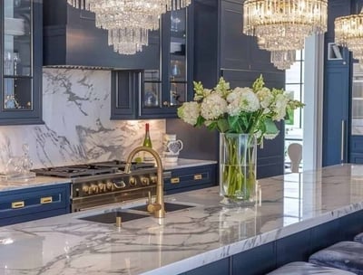 Grey and White Epoxy Countertop