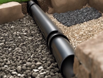 french drains and piping construction