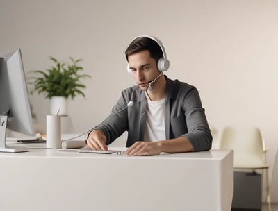 unknown persons using computer indoors