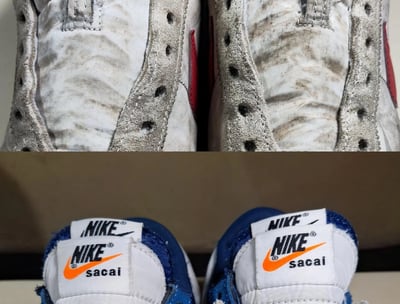 a pair of shoes with the same color of the shoe