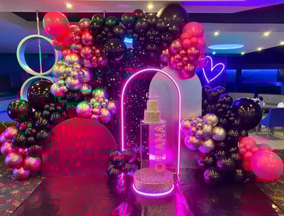 π LUXURY PARTY VIBES This isnβt just decoration... β¨ Itβs an EXPERIENCE by A1DECORATION π Neon Pink β’ Chrome Balloons β’ Cu