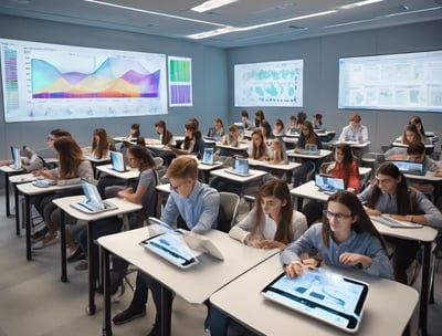 a classroom with students in a classroom