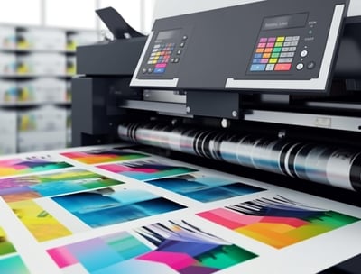 image of a large format printing press