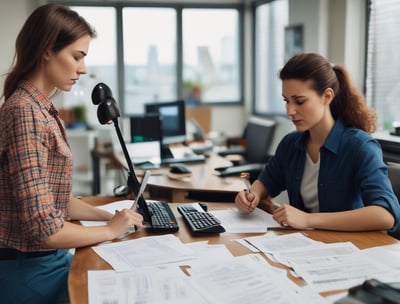 Bookkeeper doing payroll