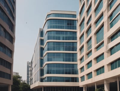 A multi-story house with intricate architectural details, featuring steep, pointed roofs and multiple windows. A large blue banner with white text 'For Sale Exclusivity' partially covers the front of the building. The structure is surrounded by lush green trees.