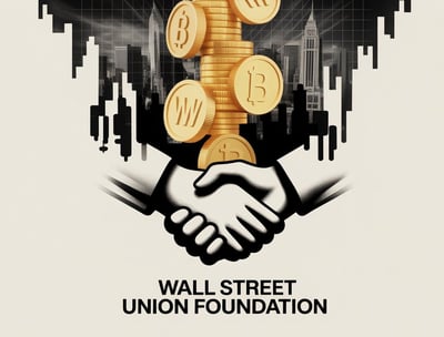 a poster of a wall street union square