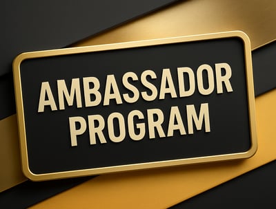 a sign that says ambassador program