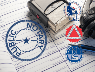 Notary Public Book and Stamp