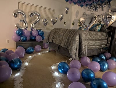 Romantic Birthday Decorated Room