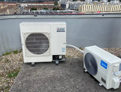 split de aire acondicionado en azotea