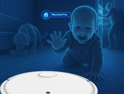 Robot 2 en 1 ideal para hogares con mascotas, niños y adultos mayores; limpieza precisa e higiénica.