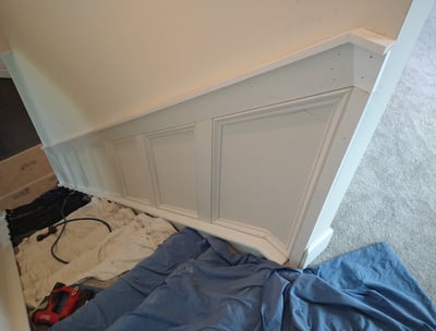 Wainscotting on stairwell