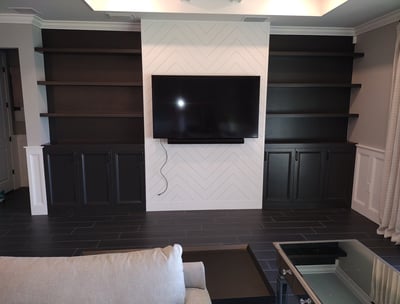 Custom Cabinets and Herringbone Shiplap