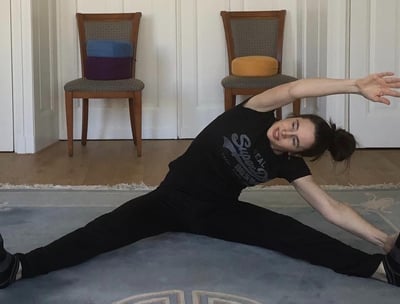 woman in a yoga pose
