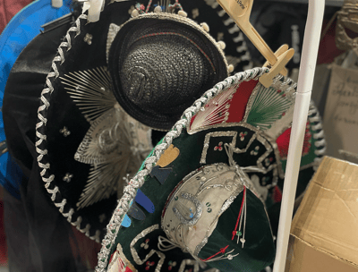 Mexican hats, different head accessories, folk