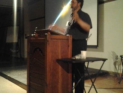 Image of Craig Chalquist presenting.