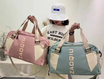 Bolsa fitness feminina funcional, ideal para carregar roupas de treino, acessórios e garrafa de água