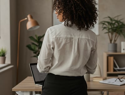 first time founder working in office space