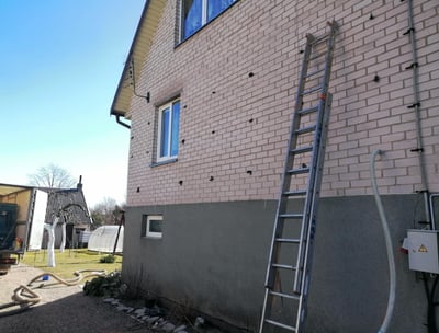 Apšiltinti mūrinės sienos oro tarpai