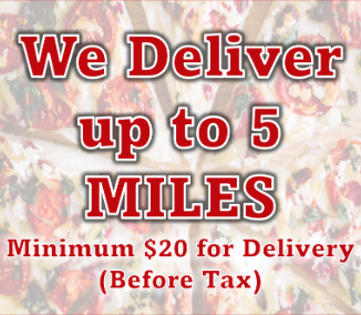 Delivery 5 miles Pizza Express Mt Arlinghton