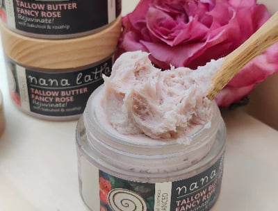 Nana Latta Skincare Tallow Butter Fancy Rose met bakuchiol