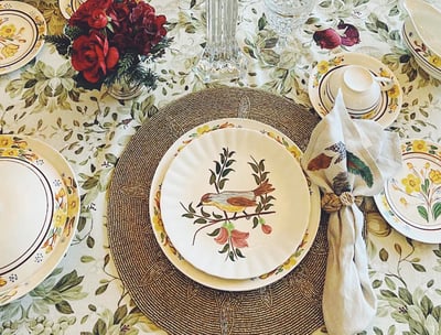 Beggarweed Blue Yellow Floral China