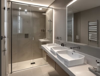 Rénovation complète de salle de bains avec douche à l’italienne intégrée à Château-Thierry