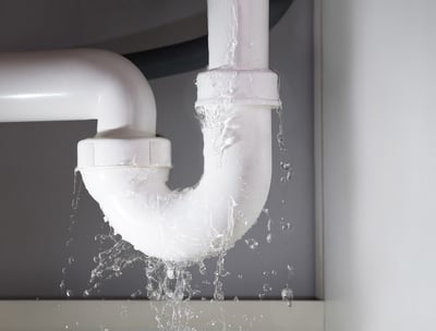 Plombier intervenant après un dégât des eaux dans une salle de bains à Château-Thierry