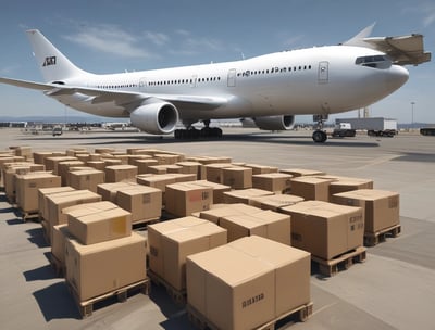 A large number of stacked shipping containers with various logos and labels, arranged in a grid pattern. The containers are primarily in shades of white, gray, and dark colors. The image gives a sense of industrial organization and mass logistics.