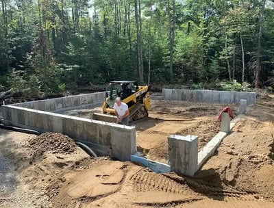 a construction worker is working on a construction site