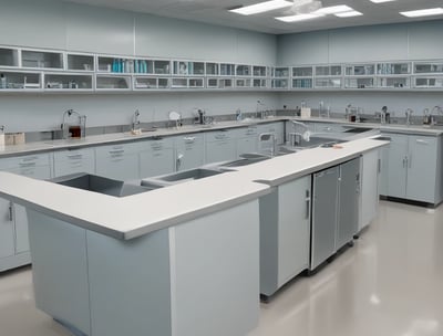 An assortment of medical supplies is scattered on a concrete floor, including syringes, vials, and medical bags filled with other equipment. The items appear to be part of an emergency medical kit or a mobile health unit.