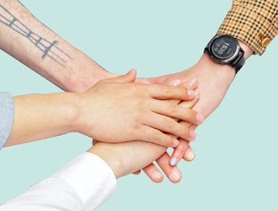 Team handshake