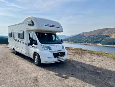Motorhome SKYE next to river