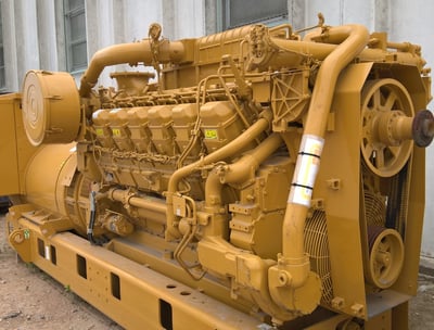 One (1) Surplus CAT 3512C, 1045kW Prime, 600v. 60 Hz. 1200 RPM, Diesel Generator Set