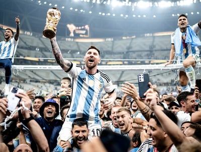 Argentina football team celebrates championship win