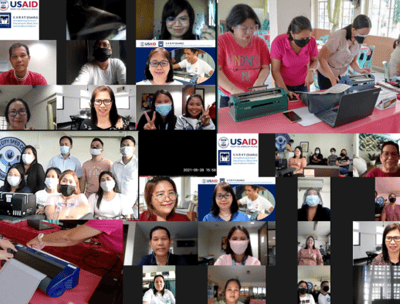 a collage of a collage of pictures of people in masks