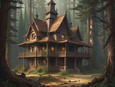 A person is wearing a wolf mask and a dark hooded jacket. The background is a snowy forest, creating a mysterious and eerie atmosphere.