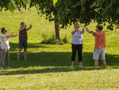 Tai Chi Outdoors - deep breathing exercise