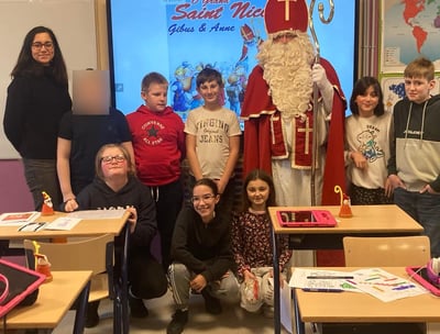 Saint Nicolas dans la classe de madame Delphine