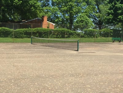 The tennis court at Crescent Hills Park