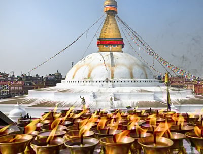 an image of a temple in Kathmandu, Nepal buddhist temple