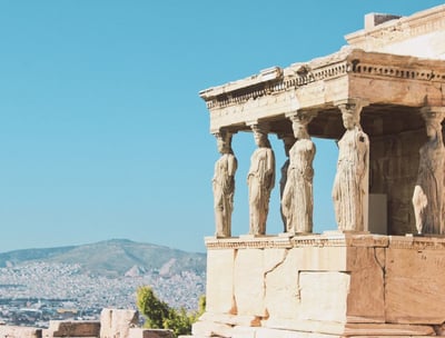 The parthenon in Athens, Greece, the cradle of civilization, wonderful Athens in Greece