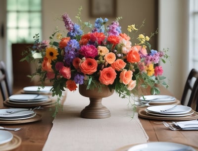 cut flowers on a table